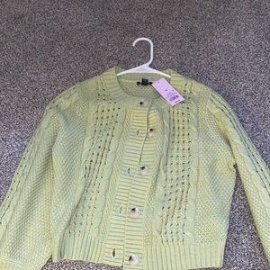 Wild fable knit cropped sweater light sage green